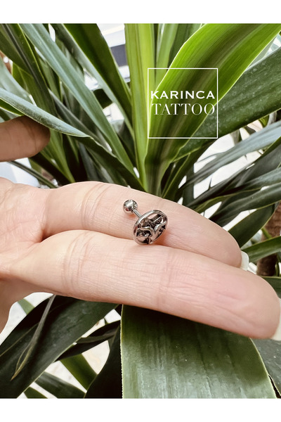 Karınca Piercing Rock Metal Gotik Şeytan Keçi Flat Conch Forward Helix Kulak Tragus Piercing Küpe