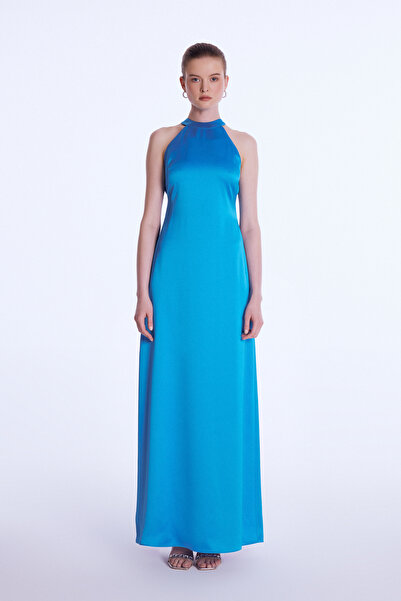 adL Night Zoom Halter Yaka Uzun Elbise