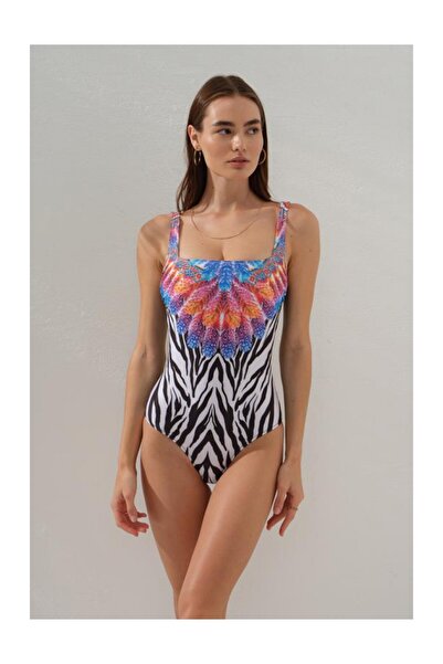 Pierre Cardin Kare Yaka Mayo Desenli Taşlı