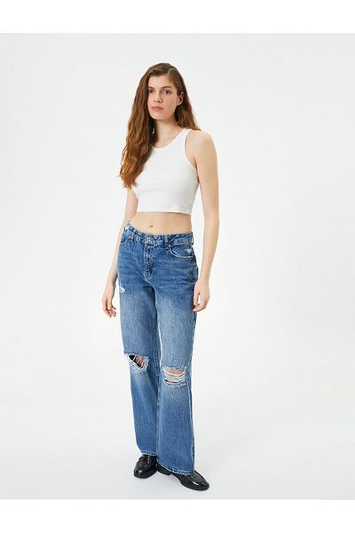 Koton Cotton Halter Neck Undershirt - Ribbed Strap