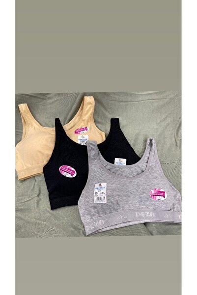 Dondeza 427 Подплатена тренировъчна блуза с дебели презрамки за момичета, 3 броя в пакет