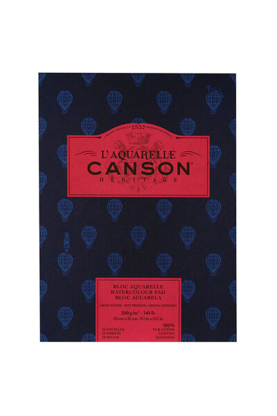 Eshel كتلة ألوان مائية Canson L'aquarelle Heritage 300gr - 23x31 سم D مسطح