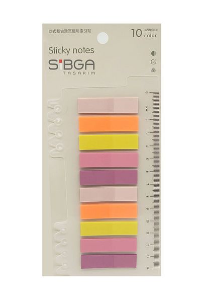 sibga tasarım Light Blue Transparent Postit - Bookmark Sticker Note Paper