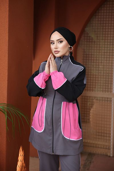 MİMİ Luxury Wear Σετ φόρμας Hijab με φερμουάρ