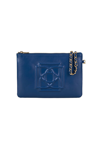 Desa Geantă de mână din piele pentru femei Vionya bleumarin