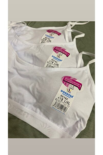 Dondeza 419 Μπουστάκι για κορίτσια με λουράκια και επένδυση, μισό εσώρουχο, 3 τεμάχια