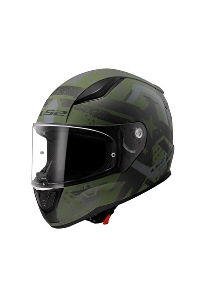 LS2 Rapid 2 Thunder Birds Mat Yeşil-Siyah-Gri Kask