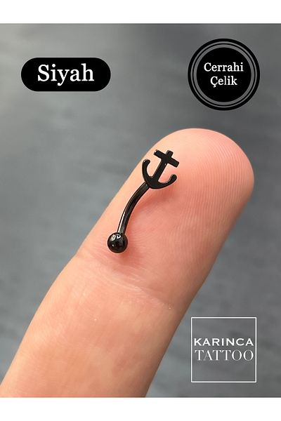 Karınca Piercing Black Anchor Model Rook Daith Snug Ear Cartilage Conch Orbital Eyebrow Piercing