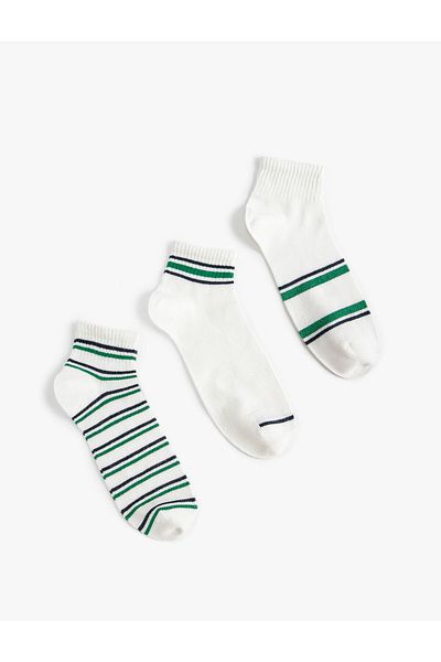 Koton Set of 3 Striped Booties Socks