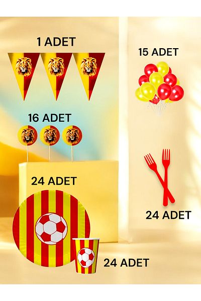 VibeHome Red Yellow Fan m Pack for 24 - Birthday Party and Fun Events