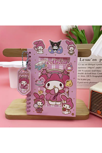 Genel Markalar My Melody - Sanrio Kawaii spiralli 16 sayfa sticker çıkartma 8...