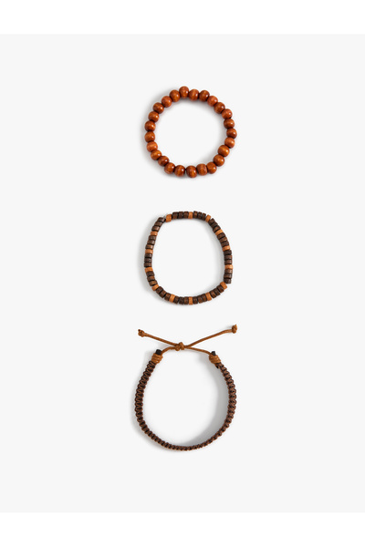 Koton Bileklik Seti 3'lü Ahşap Boncuklu
