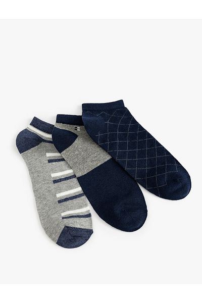 Koton Set de 3 ciorapi papuci din bumbac amestecat - multicolori