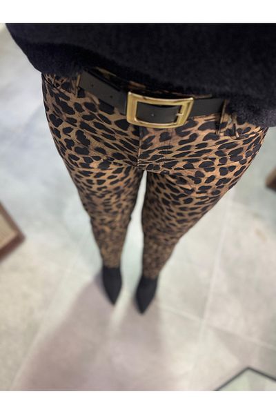 caddstore Wo Brown Leopard Trousers