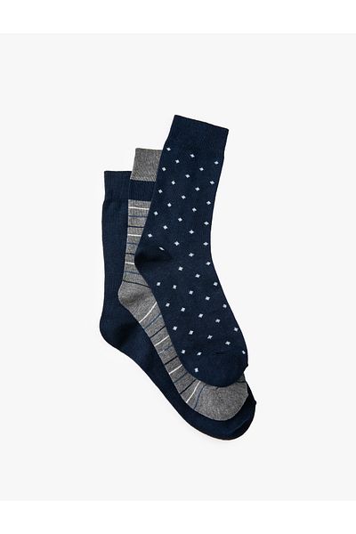 Koton Set șosete din 3 piese cu model geometric multicolor