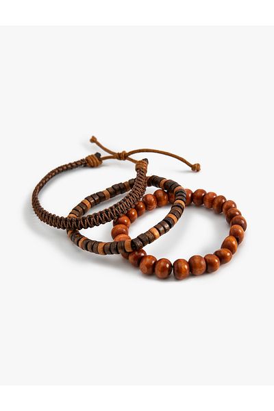 Koton Set of 3 Wooden Beaded Bracelets
