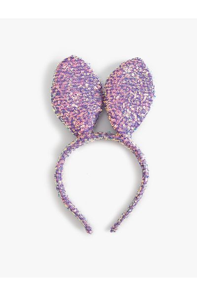 Koton Sequin Sequined Ear Applique Crown