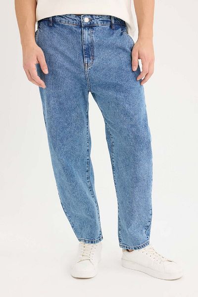 DeFacto Χαλαρωμένο Slouchy Fit ίσιο τζιν παντελόνι που πλένεται E5387AX25SP