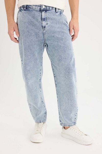 DeFacto Relaxed Slouchy Fit Wide Leg Jeans Wash-up-Hose E4733AX25SP