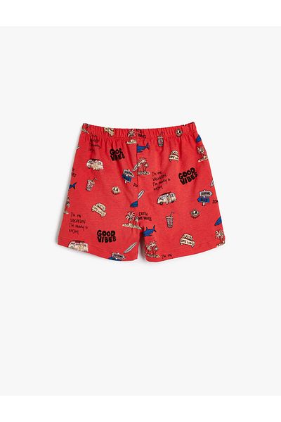 Koton Shorts Summer Themed Printed Cotton