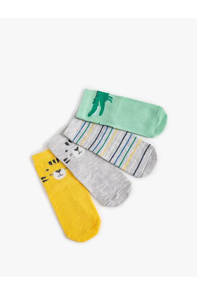 Koton 4-Piece Patterned Cotton Socks