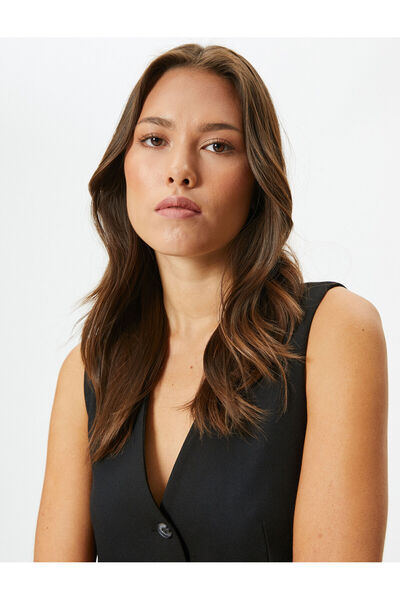 Koton Prsluk bez rukava sa dugmetom V-izrez