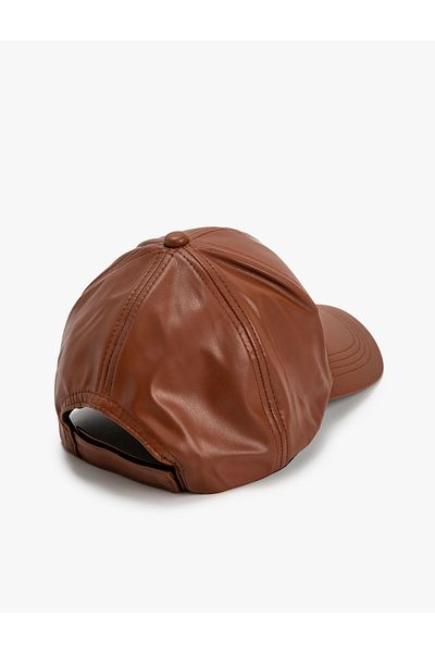 Koton Faux Leather Cap Hat