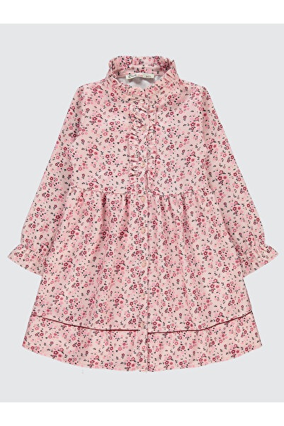 Civil Girls Kız Çocuk Elbise 6-9 Yaş Pudra