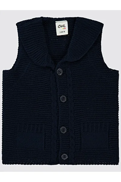 Civil Baby Baby Boy Knitwear Vest 3-18 Months Navy Blue