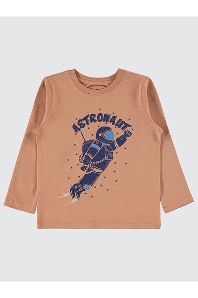 Civil Boys 2-5 Years Old Boy Brick Color Sweatshirt