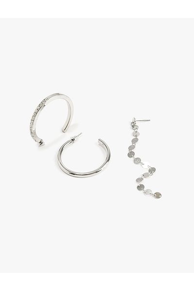 Koton Dangle and Hoop Earrings Set of 3