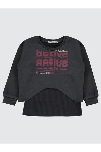 Civil Girls 2-5 Years Old Girl's Sweatshirt - Light Smoked