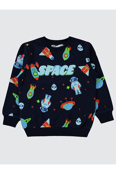 Civil Boys 2-5 Years Old Boy Sweatshirt - Navy Blue