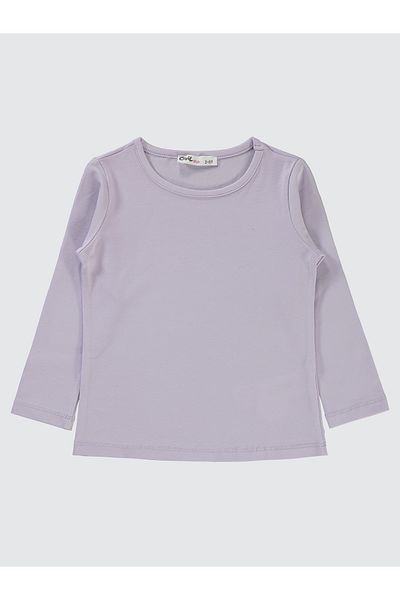 Civil Girls 2-5 Years Girl Lavender Patterned Gentle Sweatshirt