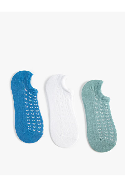 Koton 3-Pack Textured Multicolor Bootie Socks Set