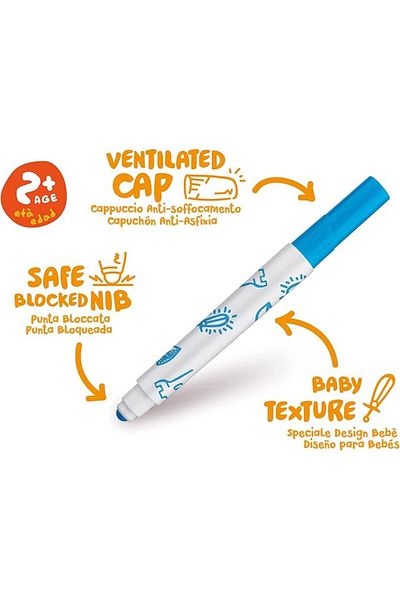 Orqinel Carioca 12 Colors Baby Jumbo Felt Pen 42814