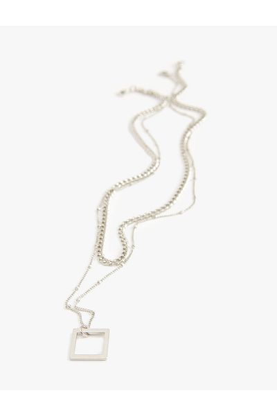 Koton Necklace Chain Layered Geometric Shape