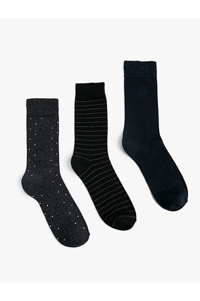 Koton Set șosete cu dungi 3 piese multicolore