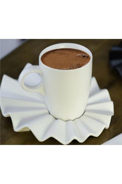 Kütahya Porselen Adora Set of 2 Coffee Cups Cream