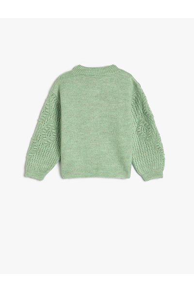 Koton Cardigan Knitted Oversize Long Sleeve Buttoned Round Collar