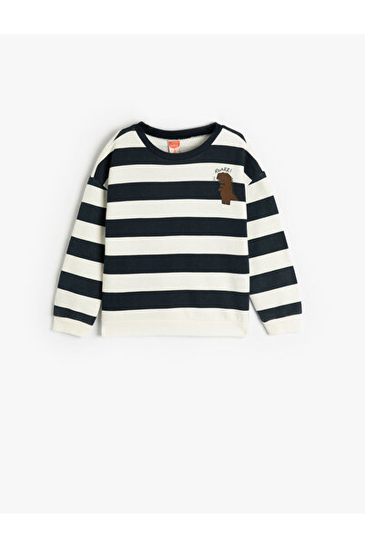 Koton Hanorac cu mânecă lungă cu decolteu rotund cu imprimeu detaliat din bumbac