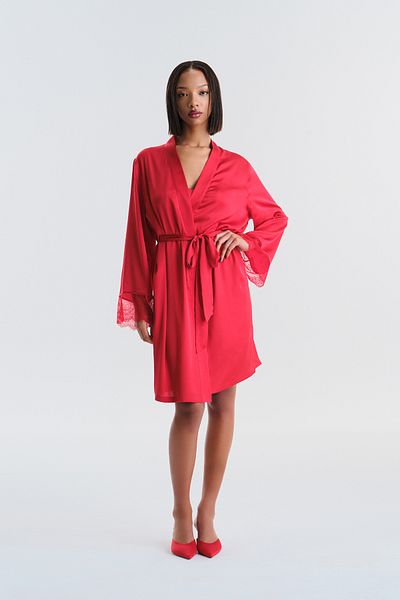 Penti Ange Red Dressing Gown - Privee Collection
