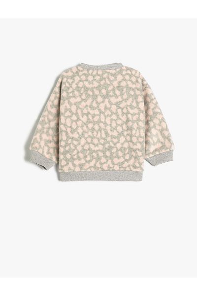 Koton Polar Sweatshirt Long Sleeve Crew Neck Sequin and Embroidery Detailed