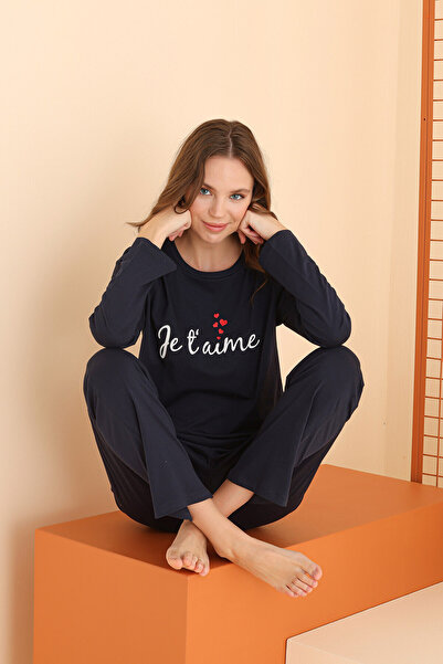 NBB Lacivert Heart Pijama Takımı