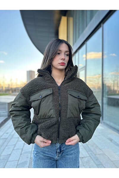 RHONES Chlupatý plyšový dámský kabát s kapsami na tašku