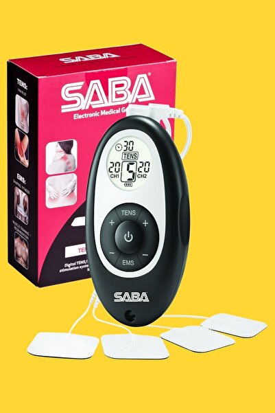 Saba Fdes108 Tens Ems Cihazı 2 Kanallı 4 Pedli Pilli Fizik Tedavi Ve Masaj Stimülatör (4 ADET PED HEDİYE)
