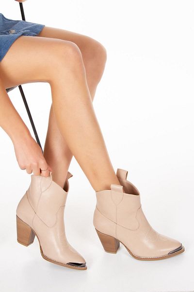 derithy Tensile Short Cowboy Thick Painted Heel Warm Lined Neolite Metal Toe Boots-byc0300-ten