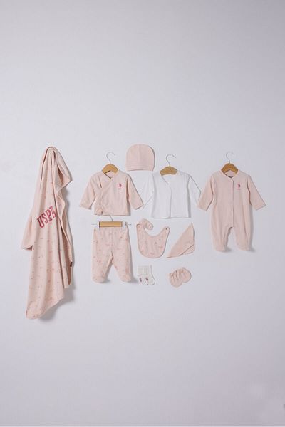 U.S. Polo Assn. Baby Girl Pink Pachet de 10 Spital Release