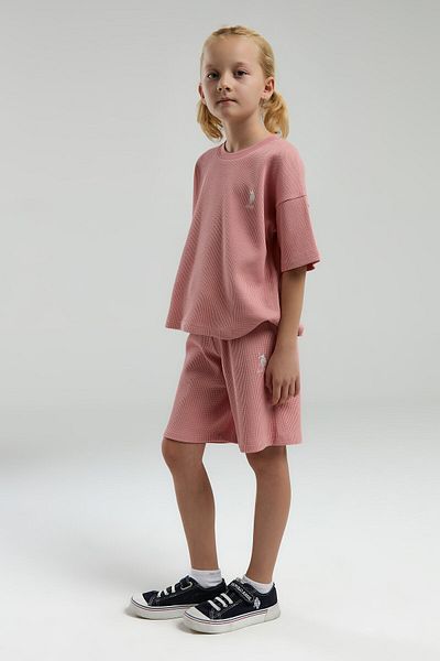 U.S. Polo Assn. U.S. Polo Assn. Girl's Pink Bermuda Suit
