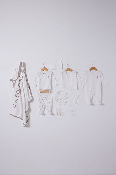 U.S. Polo Assn. Bebeluş Băieţel Alb 10 Pachet Spital Release